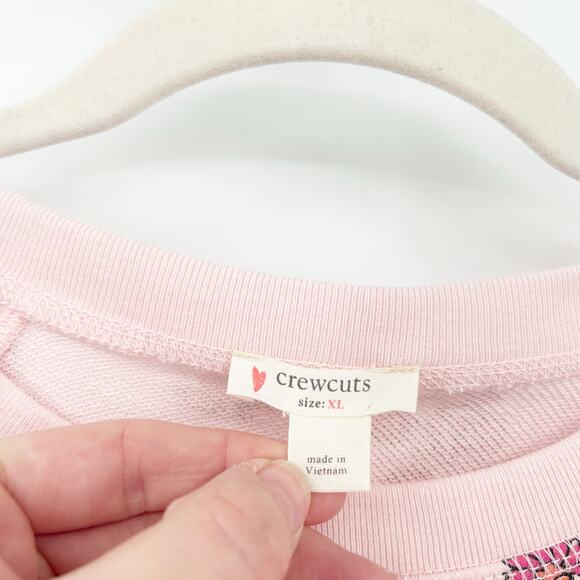 J. Crew Crewcuts Girls Lounge Raglan Crewneck Floral Graphic Sweatshirt Size XL - Picture 3 of 8